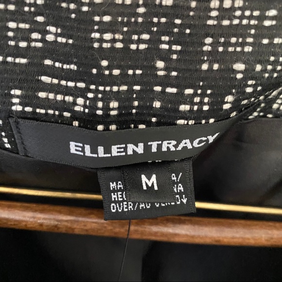 Ellen Tracy Short Sleeve Single Button Black Business Blazer - Picture 5 of 6